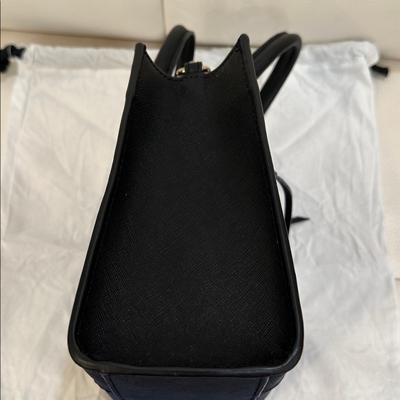 REBECCA MINKOFF Mini MAB Black/Gold Shoulder Bag Crossbody Leather Tote - Picture 9 of 14